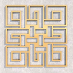 FENGSHUI_Endless_knot_Square_Gold-1